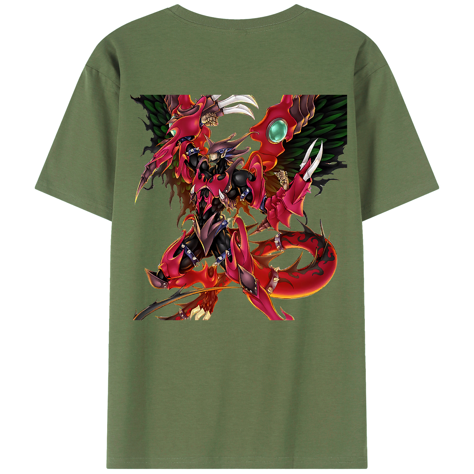 （画像用） 遊☆戯☆王 Yu-Gi-Oh! 綿100％ メンズ半袖Tシャツ（バックプリント） 通気性